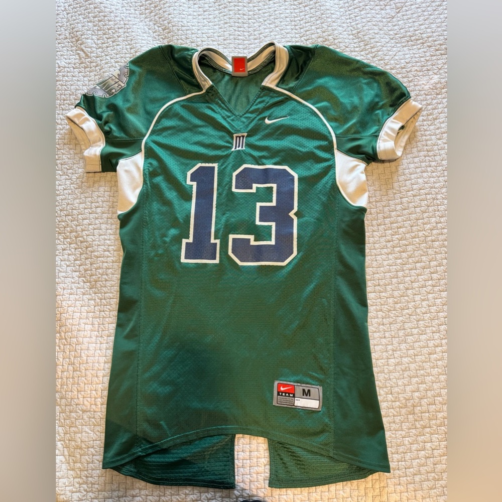 Vintage Game Worn Nike Team “The Machine” Green Football Jersey #13 Size Medium